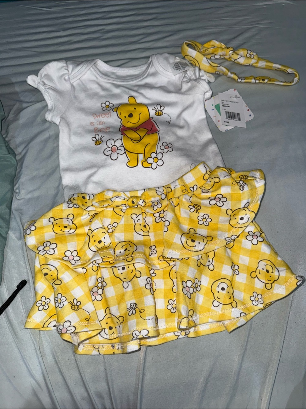Disney Yellow & White Winnie the Pooh Two-Piece Set